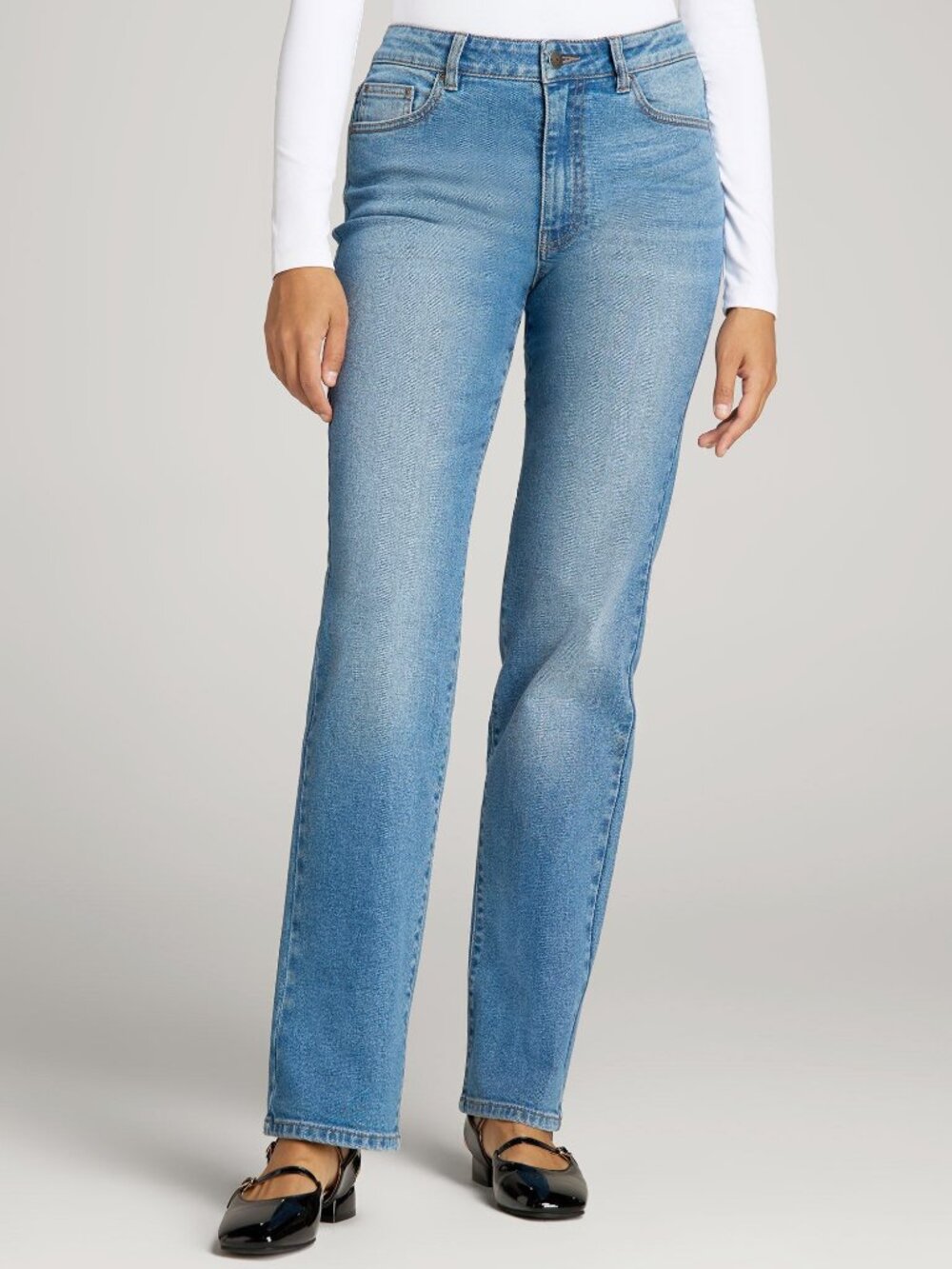 American Tall Harper High Rise Straight Stretch Tall Women's Jeans in Colorado B